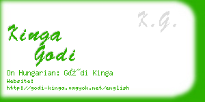 kinga godi business card